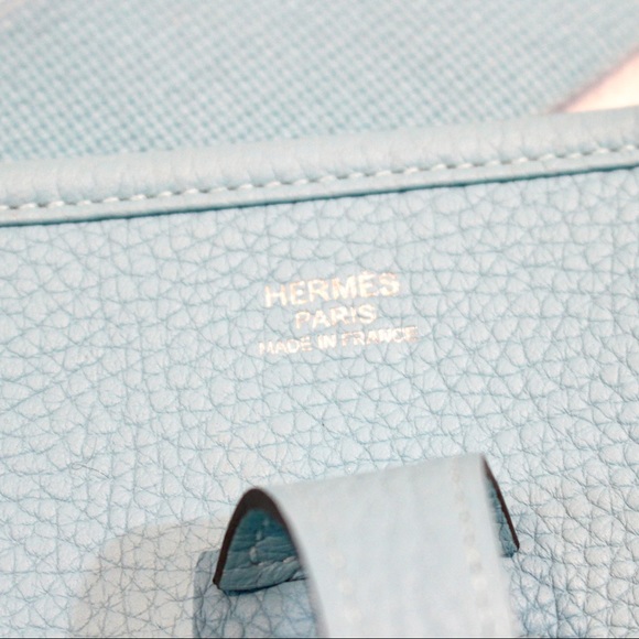 Hermes Evelyne Clemence bag in light blue - Picture 5 of 5